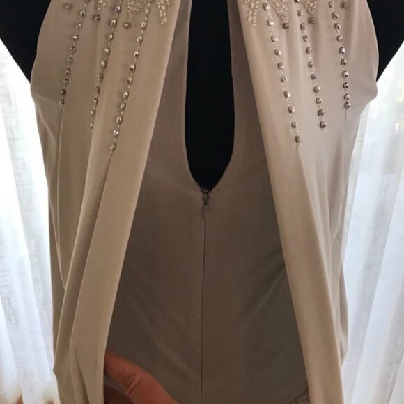 Mignon Light Grey Evening/Party Gown with Rhinestones - Picture 14 of 15